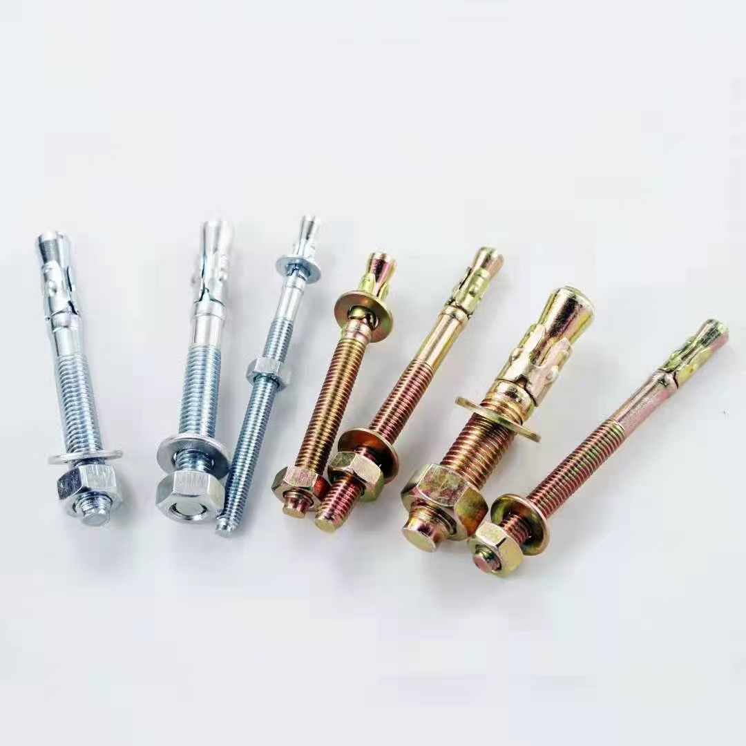 车修壁虎膨胀螺丝壁虎螺栓外六角螺栓全扣半扣螺丝氧化发黑蓝白锌热镀锌螺栓外六角4.8螺栓丝