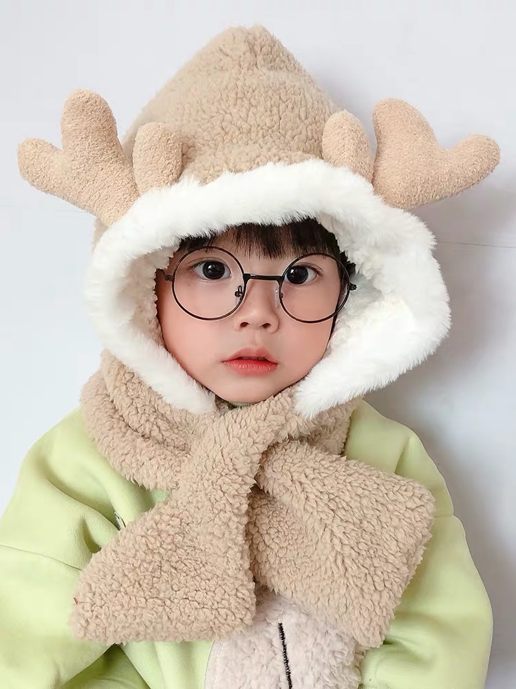 儿童鹿角毛绒两件套产品图