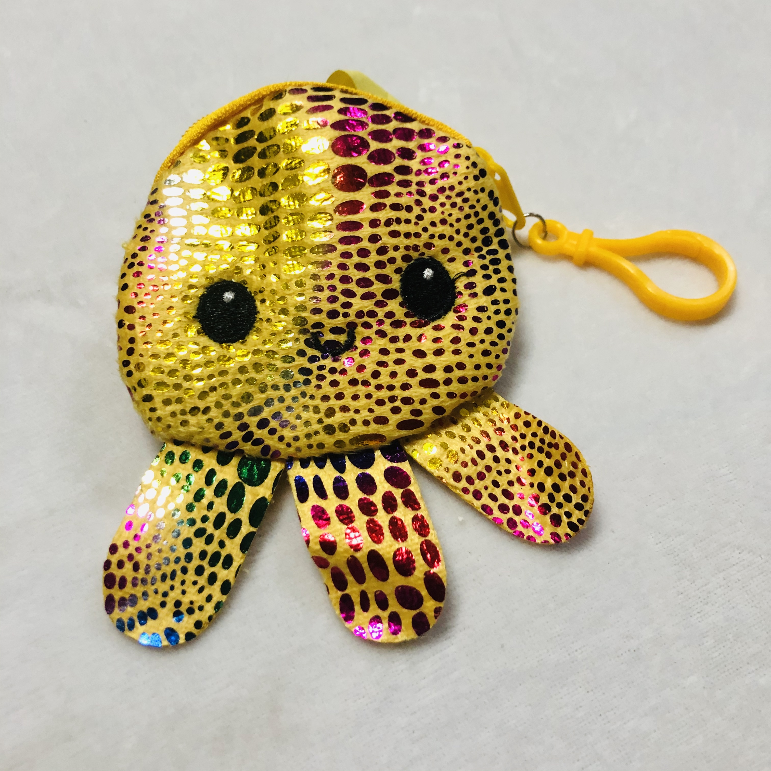 毛绒玩具钱包儿童零钱包章鱼钱包烫金章鱼钱包刺绣八爪鱼彩色钱包详情图3