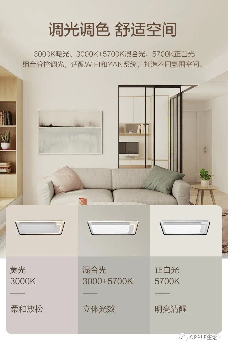 欧普方彤圆房间灯详情图2