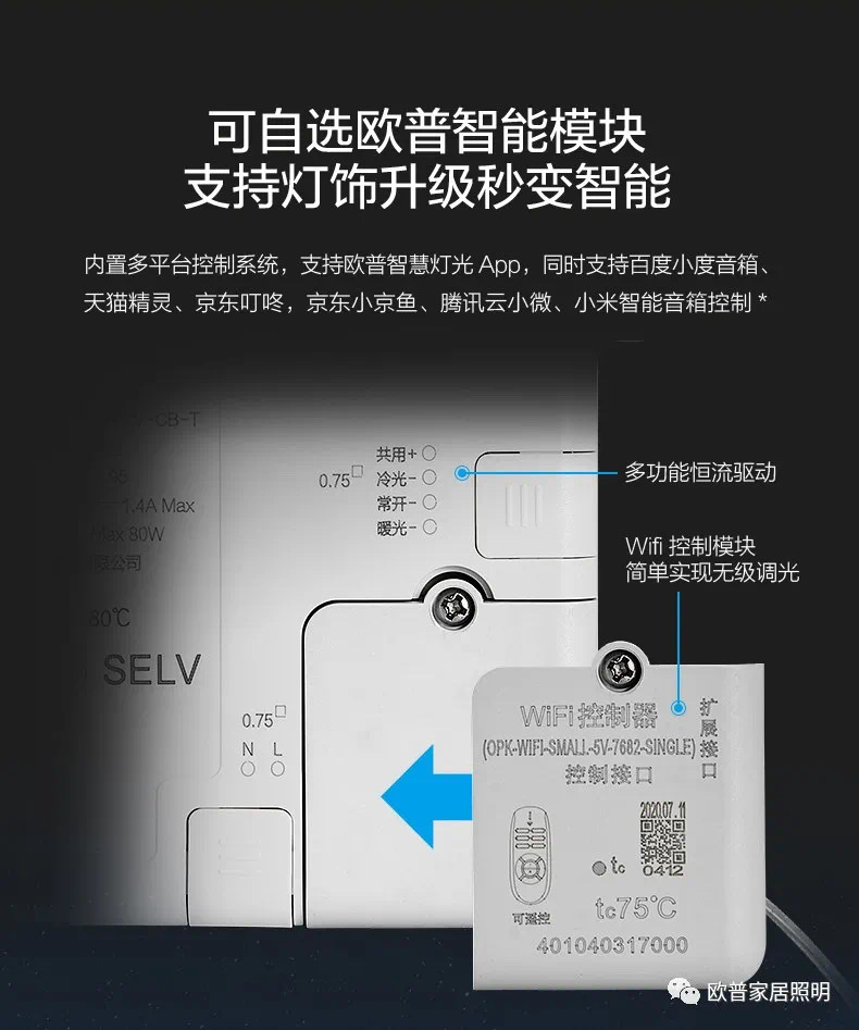 欧普春满园餐厅灯细节图