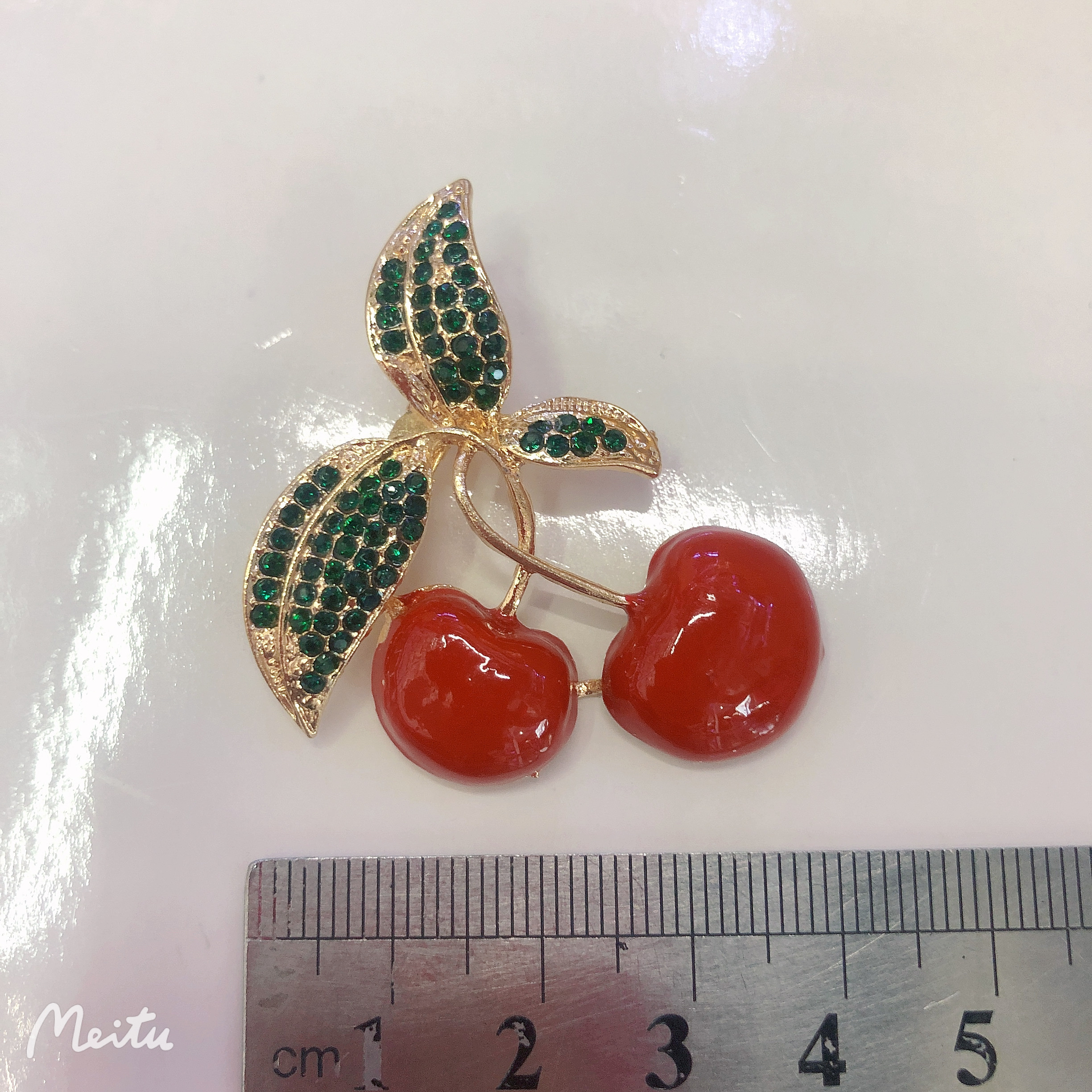 红色樱桃🍒绿色叶子详情图3