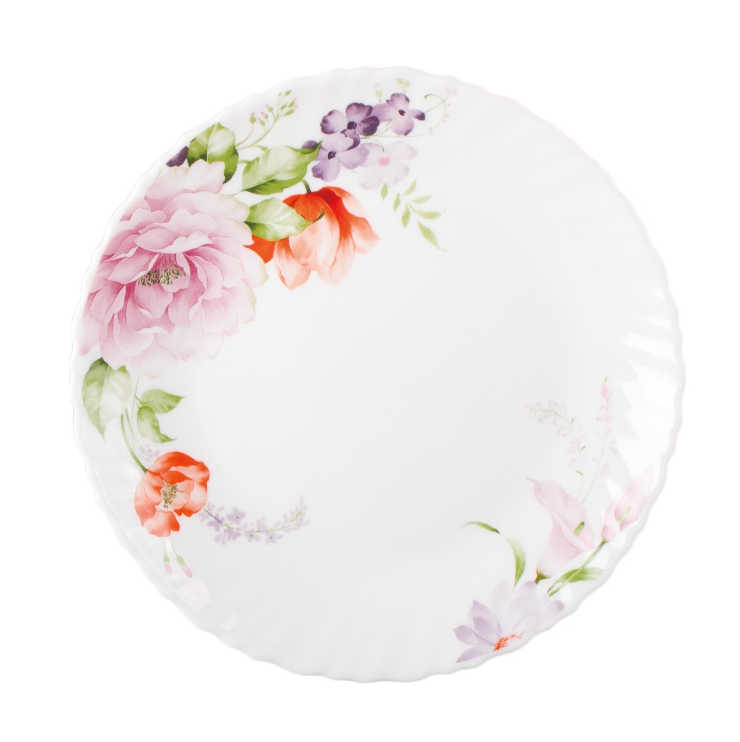 白玉瓷钢化玻璃餐具贴花10.5寸盘-1详情图1