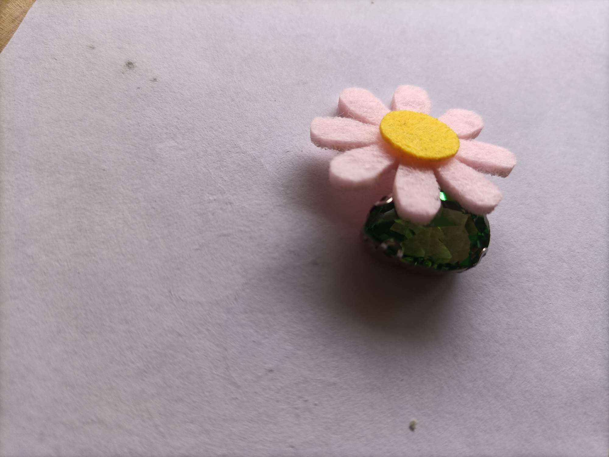 无纺布毛毡布DIY粉色太阳花饰品配件花袜子配件花细节图