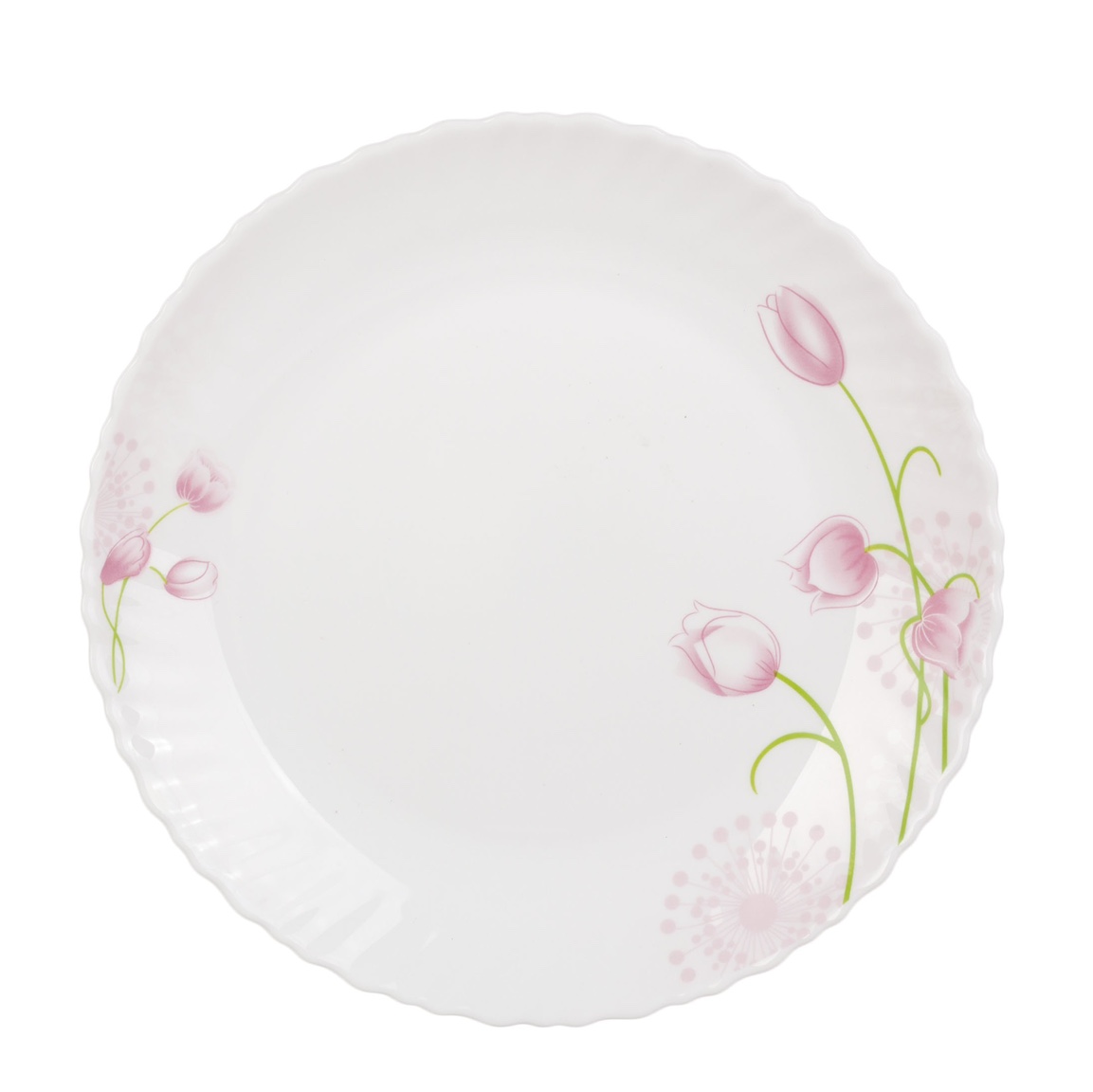 白玉瓷钢化玻璃餐具贴花10.5寸盘-5
