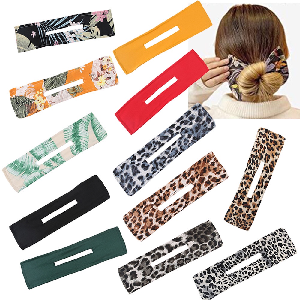 Cross-Border Amazon New Rotating Headband Deft Bun Lazy Twist Hair Tray Summer Bow Hair Accessories Women