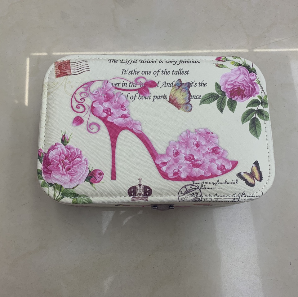 612-4数码印高跟鞋多功能首饰盒