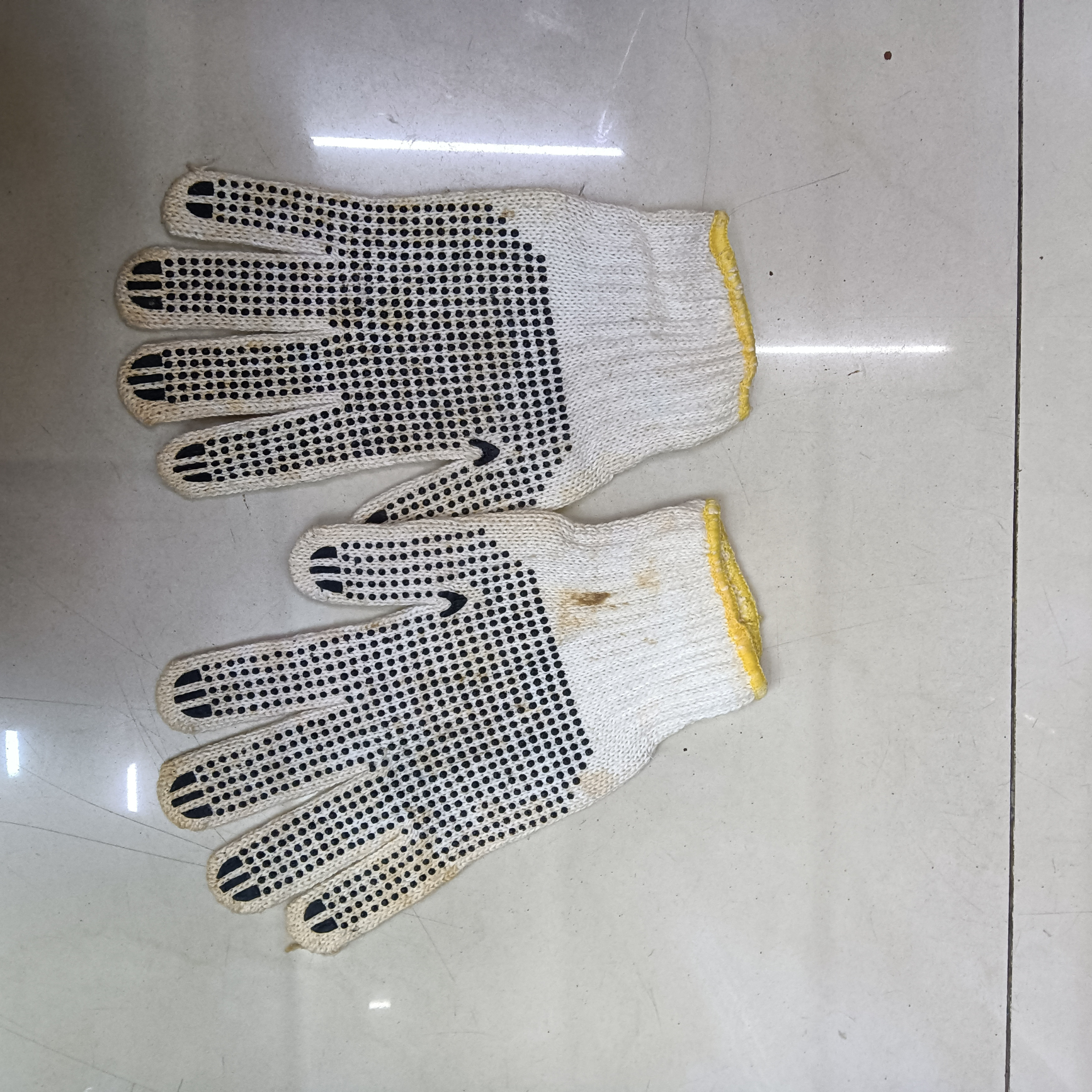 黑色点检胶手套