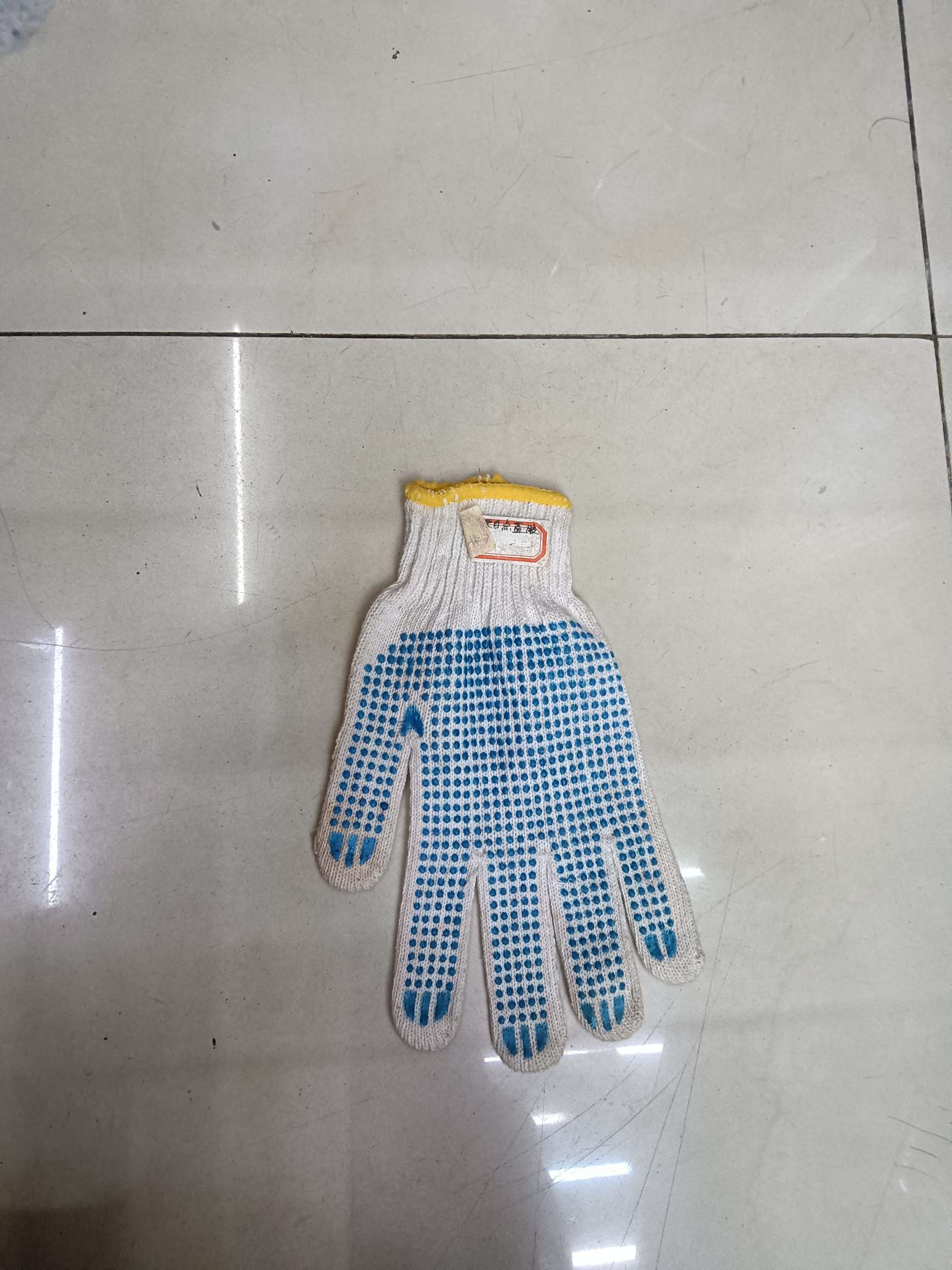 蓝色点胶手套详情图2