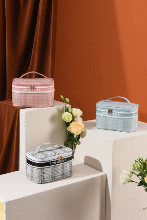 新款小香风系列化妆包大容量手提包化妆品收纳包详情图2