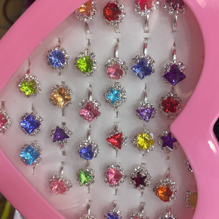 儿童卡通滴油戒指彩色戒指合金戒指儿童首饰儿童首饰儿童首饰