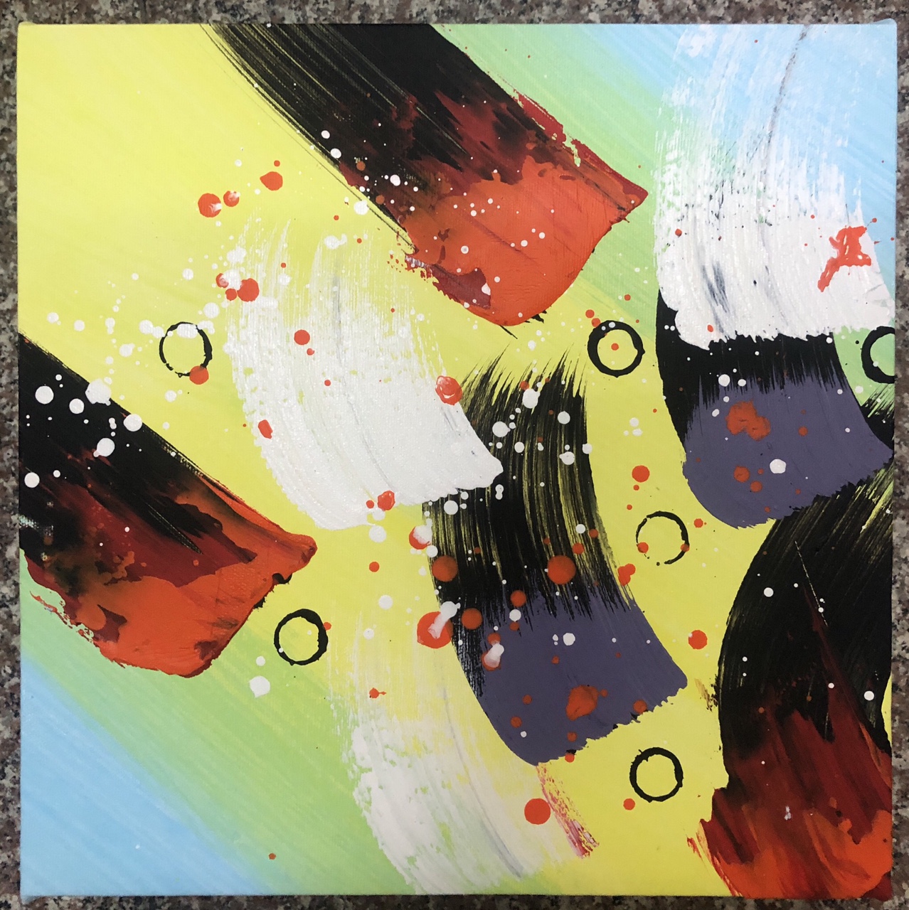 纯手绘抽象无框画图