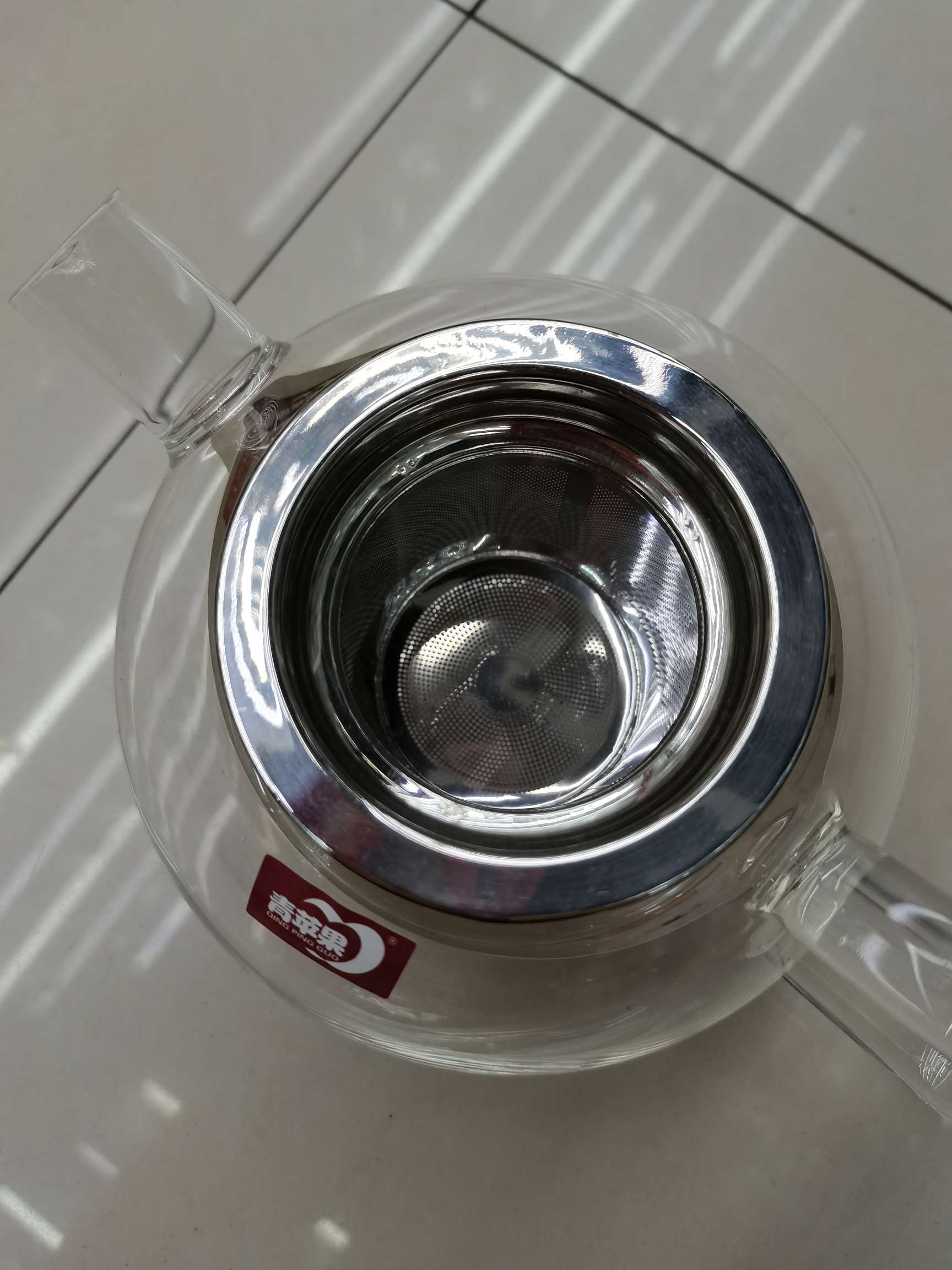 GPH22 耐热耐高温可加热高硼水壶 玻璃茶壶带不锈钢茶漏详情图2