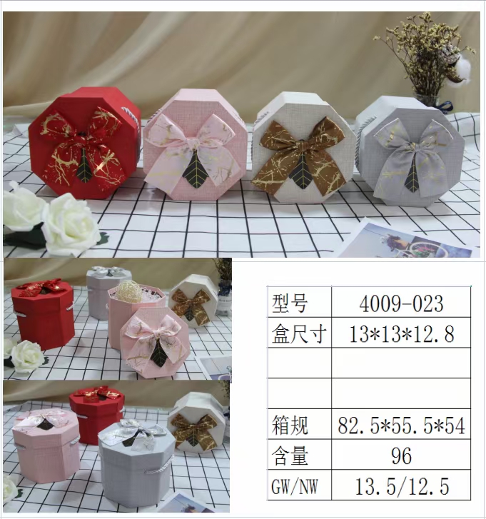 Tianxiang Craft Gift Box Creative New octagonal hand-held apple box packaging box gift box details Picture