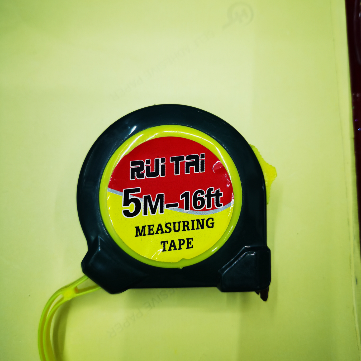 The tape measure is 5 meters