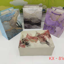 理石纹理简约商务礼物袋礼品袋子KX816