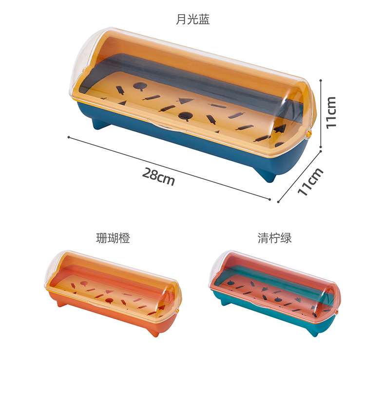 J06-6330厨房筷子盒餐具筷子收纳盒沥水加长款筷笼家用防尘详情图7