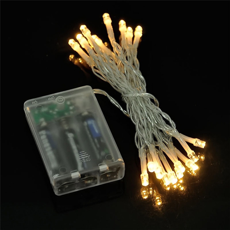 LED light Flashing light String battery light string outdoor Christmas light festive wedding decorative light 10m 100 light warm white battery box