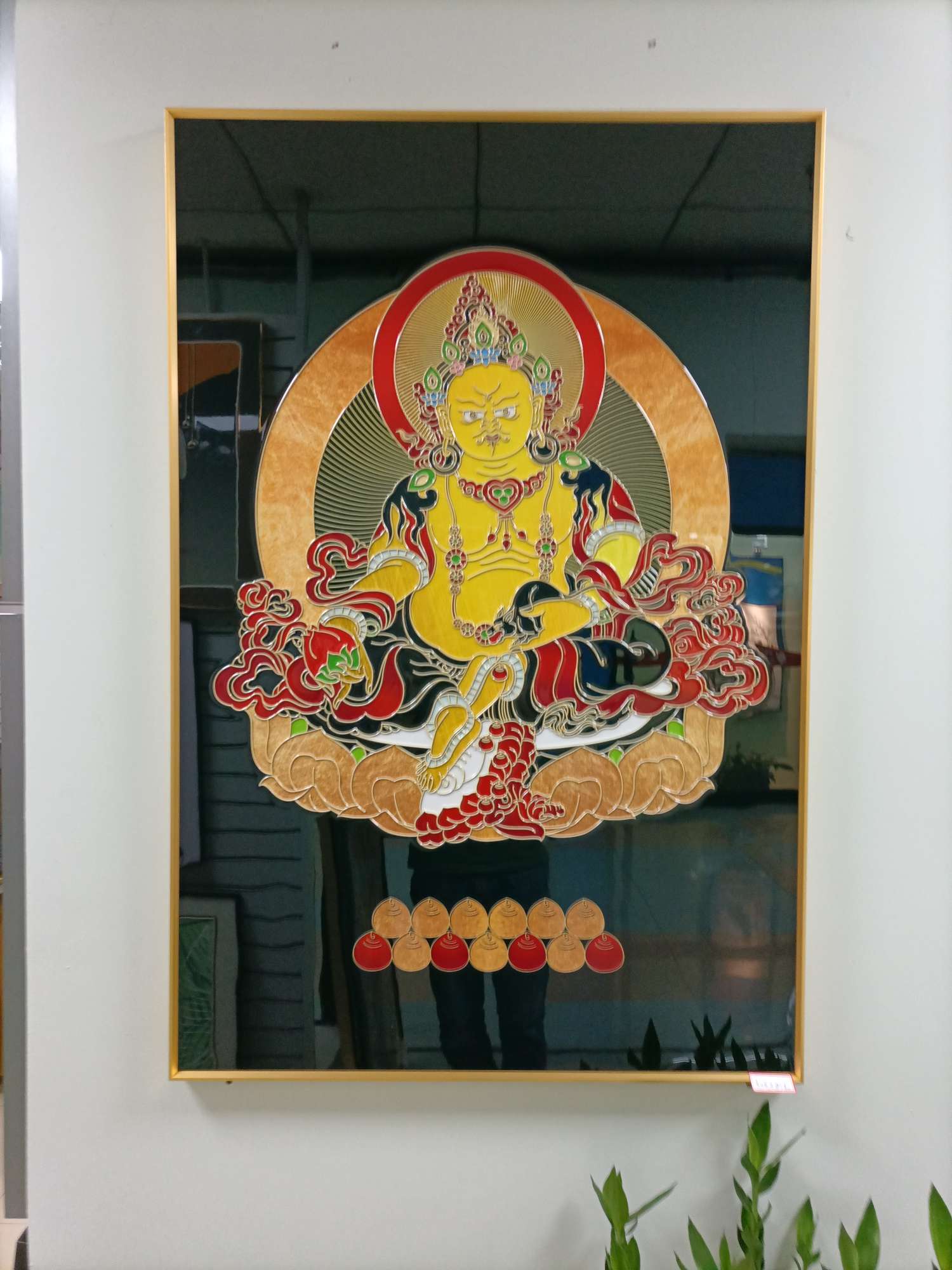 A New Generation Of High Temperature Glaze Relief Arts And Crafts God Of Wealth Portrait High-End Quality Custom details Picture