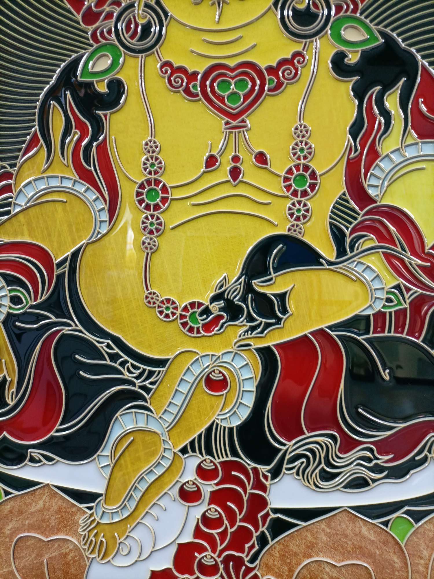 A New Generation Of High Temperature Glaze Relief Arts And Crafts God Of Wealth Portrait High-End Quality Custom Item Picture