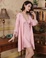 新款丝绸蕾丝花边睡袍两件套性感女士家居服套装款号H059尺码:M L XL产品图