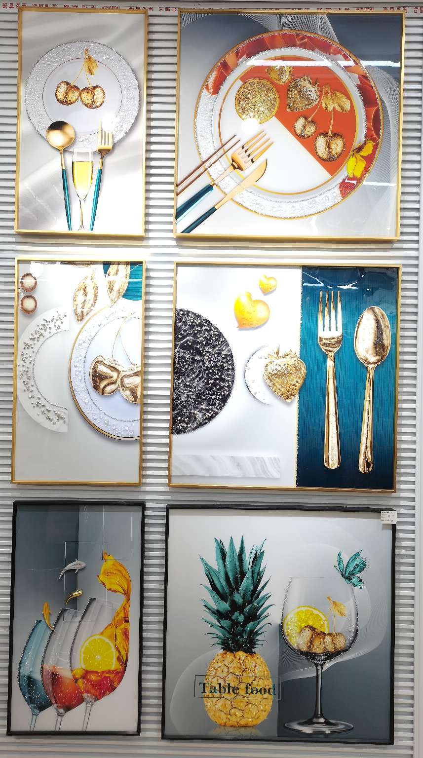 Aluminum alloy crystal porcelain restaurant painting details Picture