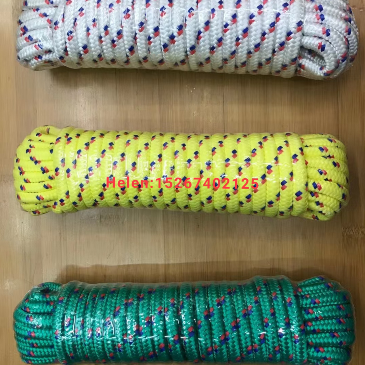 Manufacturers direct braided rope nylon rope color braided rope woven ribbon braided rope export rope