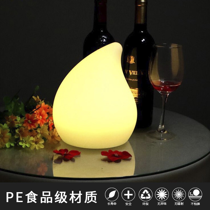 LED水滴灯小夜灯圣诞节送礼床头卧室装饰USB便捷充电小夜灯 