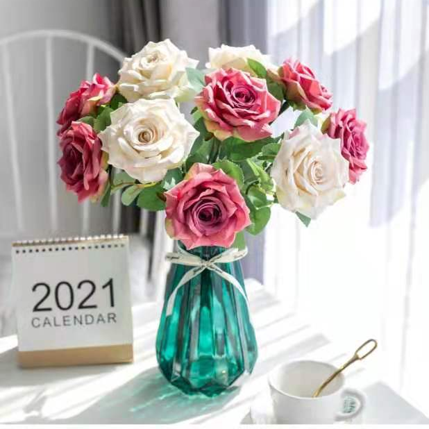 A single rose with a realistic touch