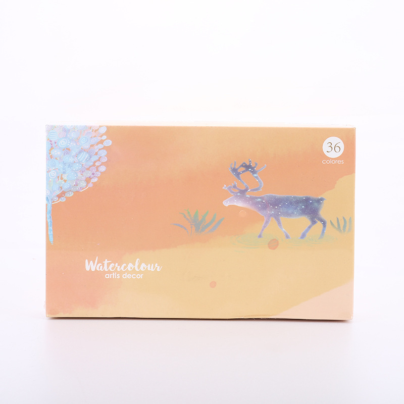 Premium 12-Color Solid Watercolor Paint Application Scenario