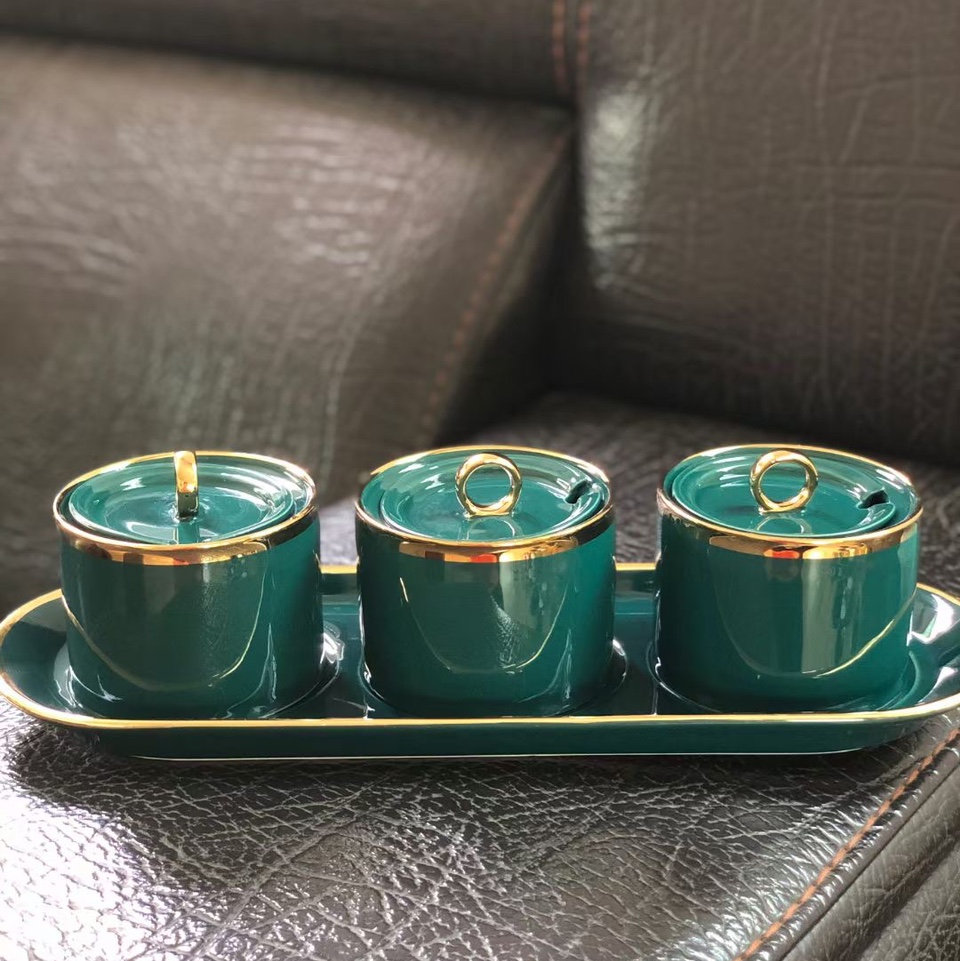 高档陶瓷调味罐每件16套