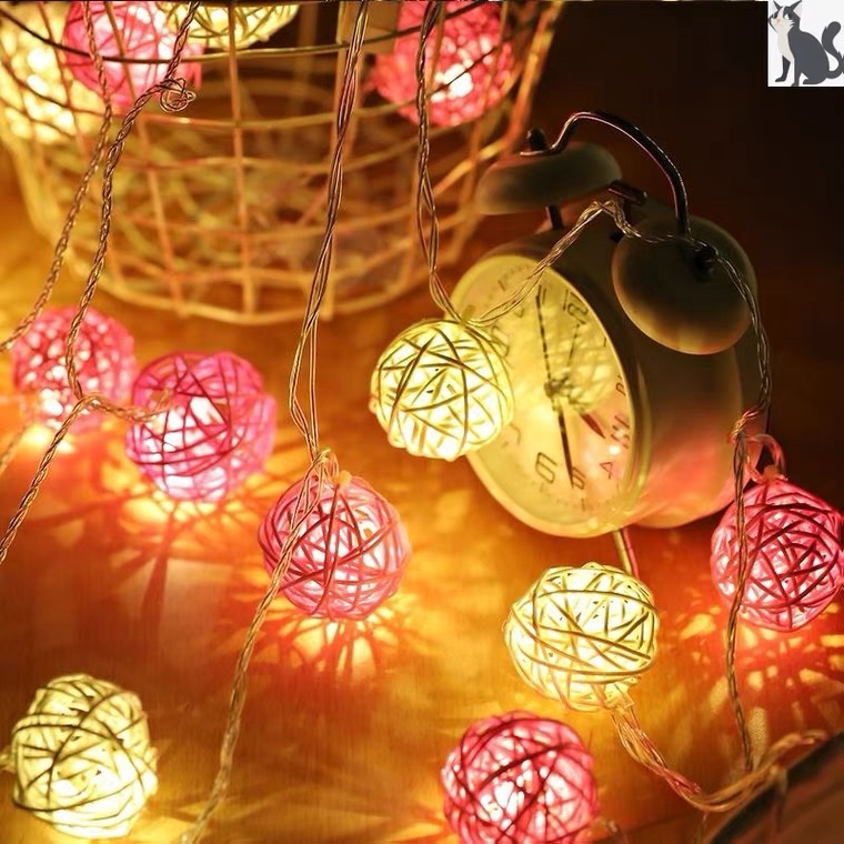 led圣诞灯藤球室内装饰彩灯细节图