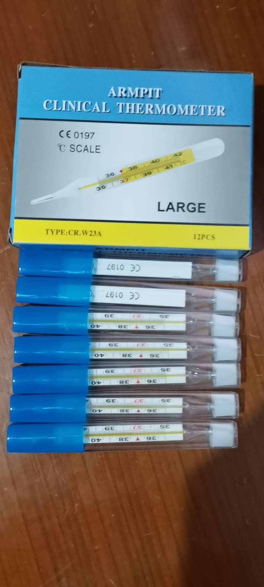 单双刻度温度计大号玻璃温度计清晰大刻度外贸腋下温度测温计细节图