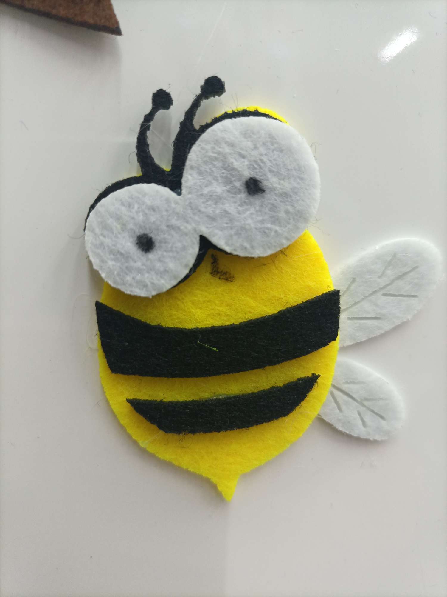 毛毡布无纺布DIY经典款蜜蜂布贴花头饰袜子帽子童装配件花细节图