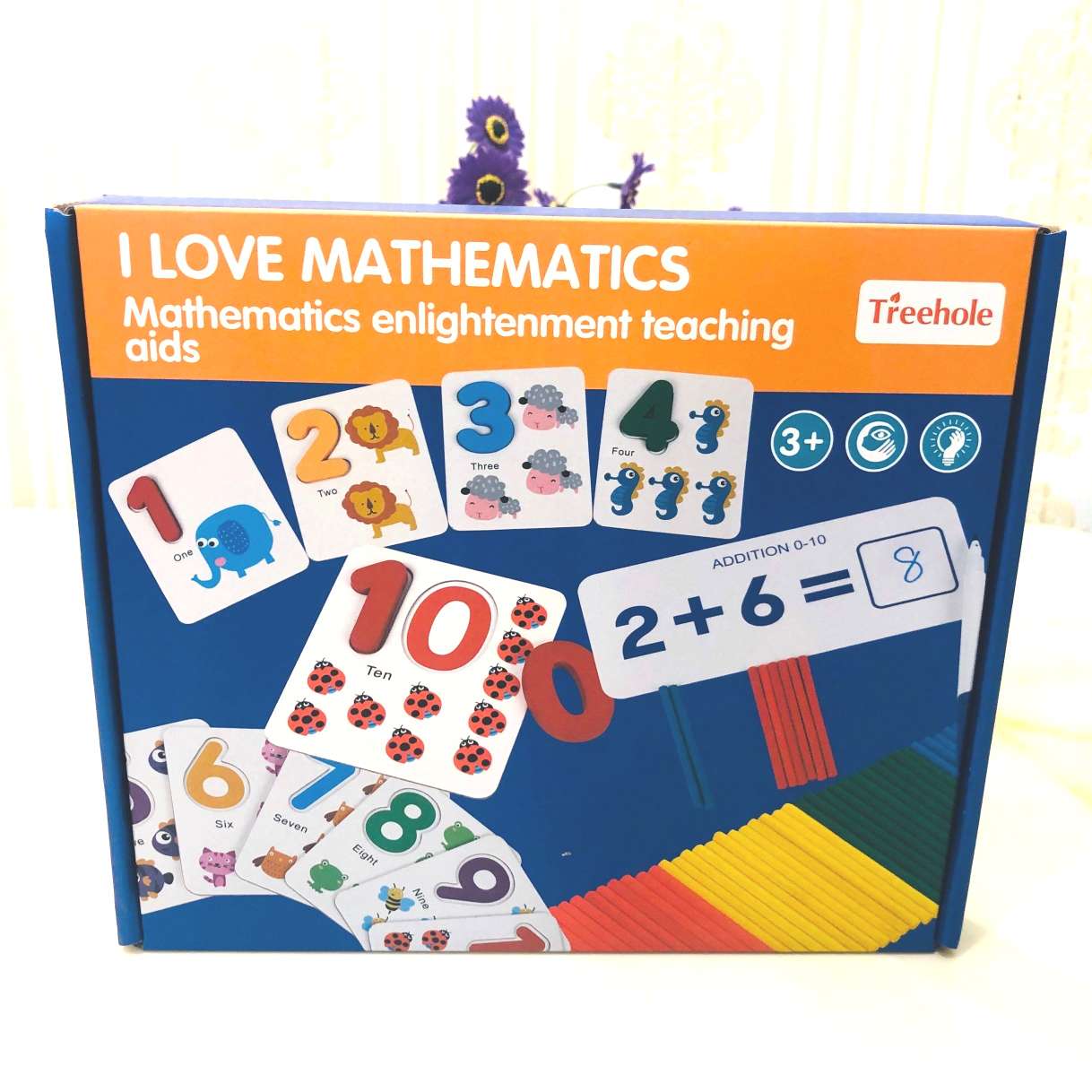 Comprehensive mathematics early education enlightenment logic wooden stick children's addition and subtraction practice teaching aid Item Picture
