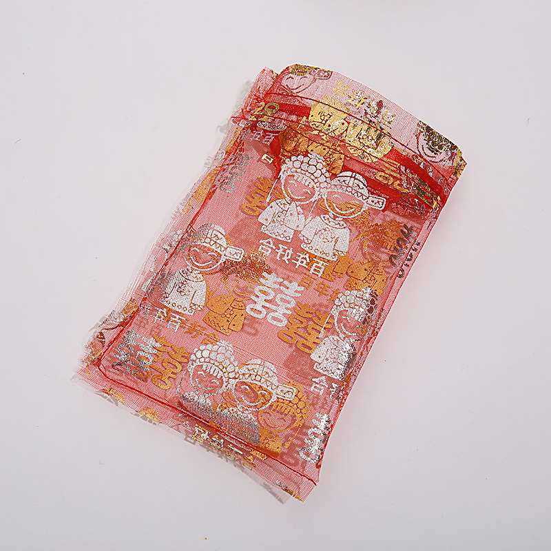 11*16结婚婚庆用品中国风喜糖袋婚礼纱袋回礼瓜子网纱袋子喜糖袋子详情图3