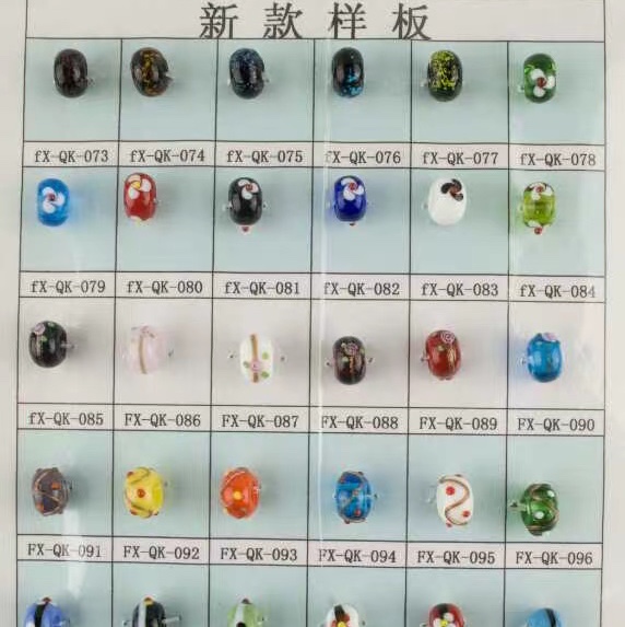 潘多娜纯手工琉璃大孔珠流行款 树胶 散粉 大孔珠 diy猫眼 花朵 多种款式颜色