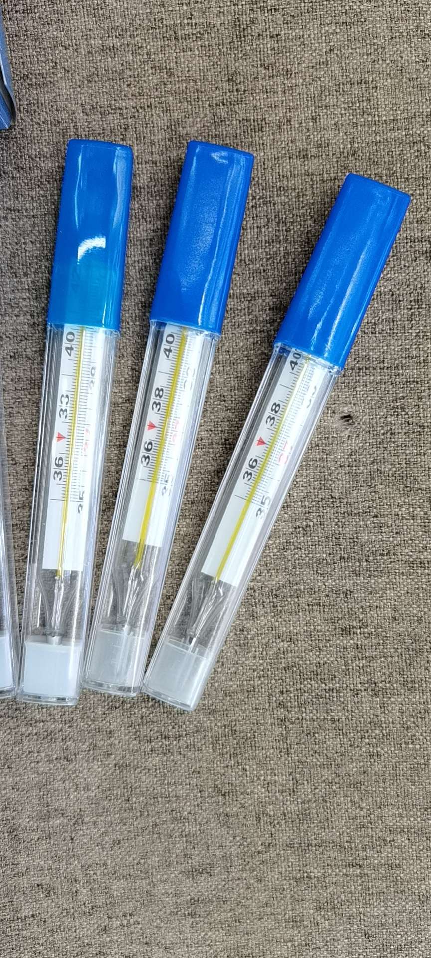 单双刻度温度计大号玻璃温度计清晰大刻度外贸腋下温度测温计白底实物图