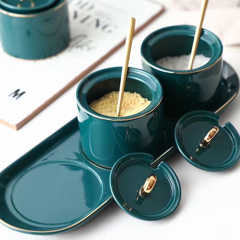 高档陶瓷调味罐每件16套产品图