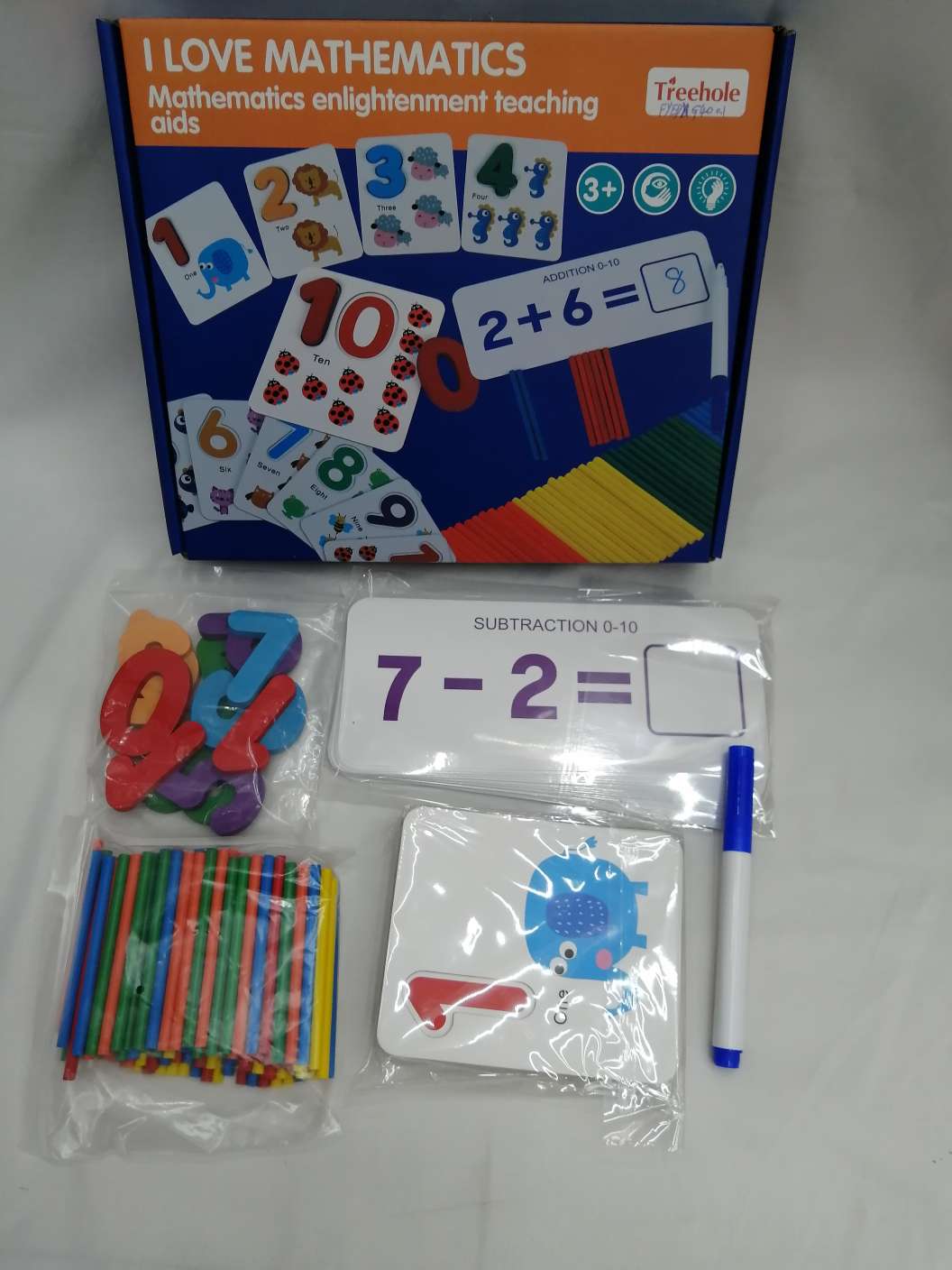 Comprehensive mathematics early education enlightenment logic wooden stick children's addition and subtraction practice teaching aid detail image 1