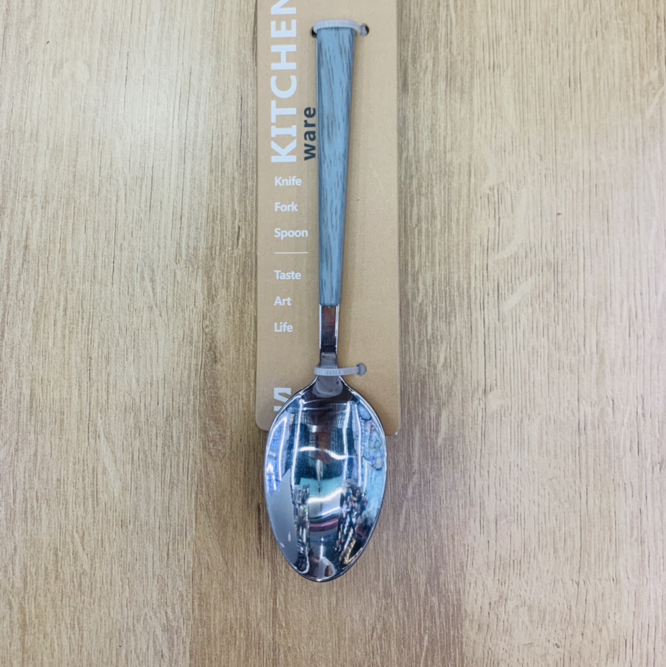 Black vertical pattern tea spoon thumbnail