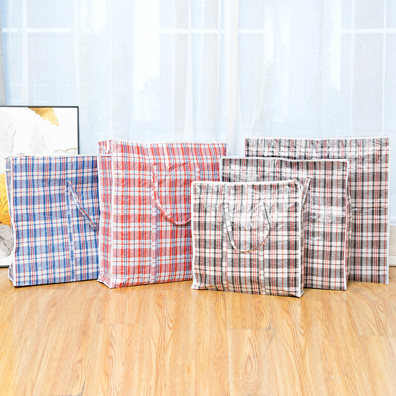 pp格子袋pp编织蛇皮袋 编织袋 超大行李袋