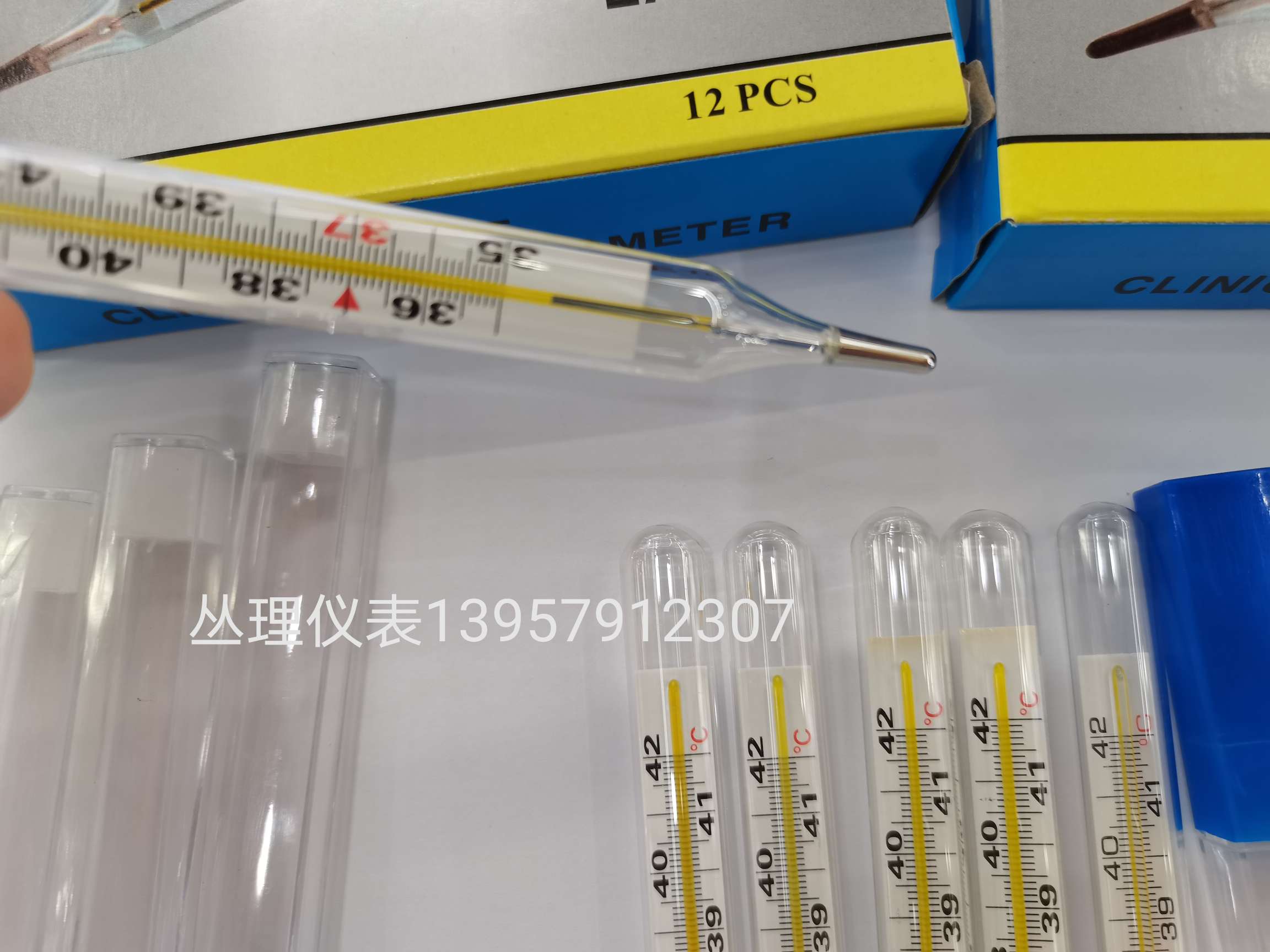 单双刻度温度计大号玻璃温度计清晰大刻度外贸腋下温度测温计详情图5