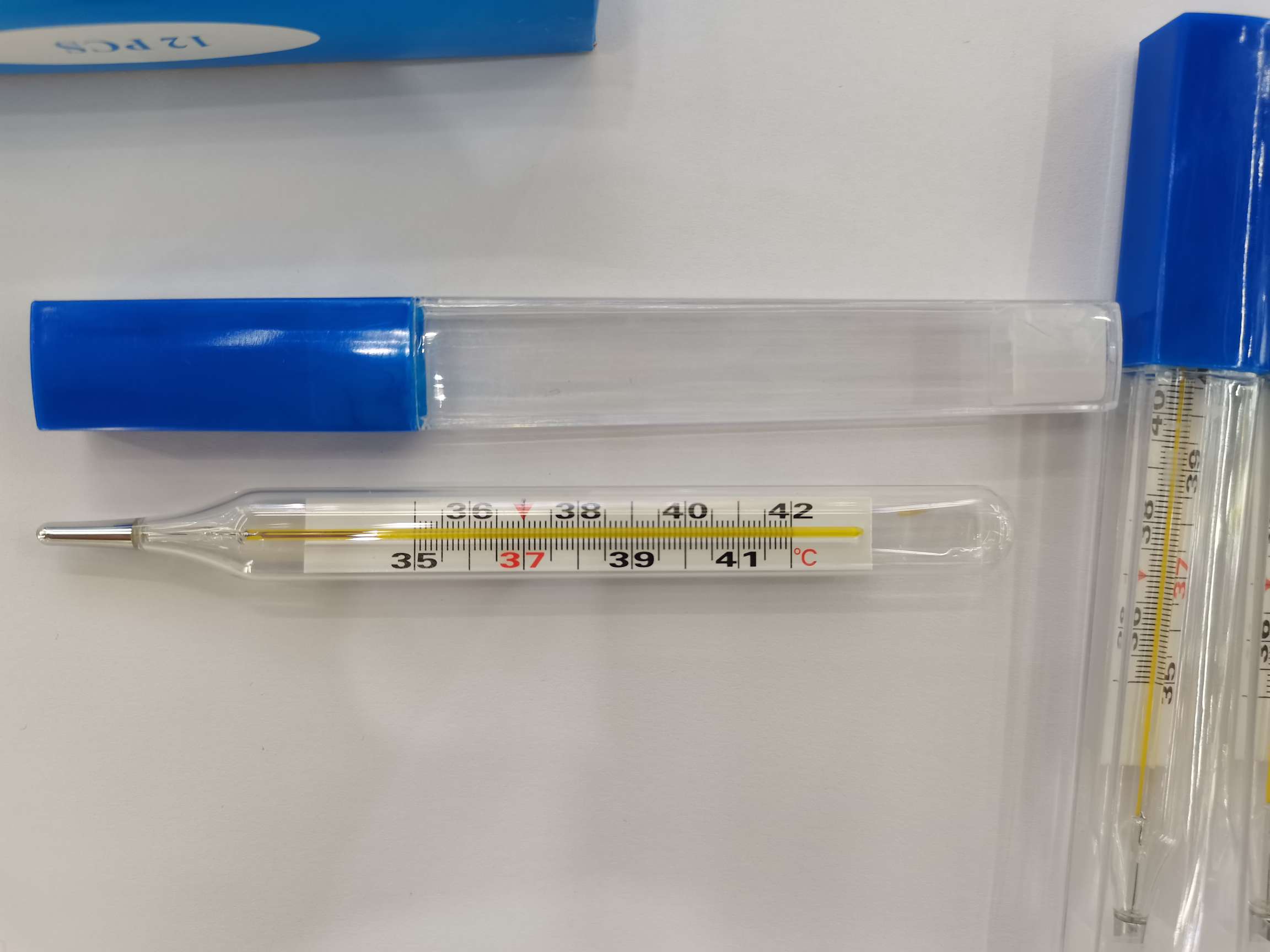 单双刻度温度计大号玻璃温度计清晰大刻度外贸腋下温度测温计详情图7