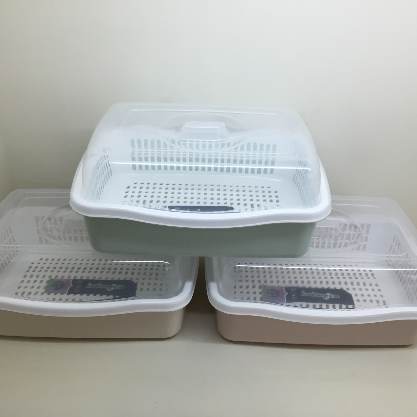 H01－1161带盖滴水筛漏水筛 厨房洗菜沥水篮双层带盖塑料家居百货