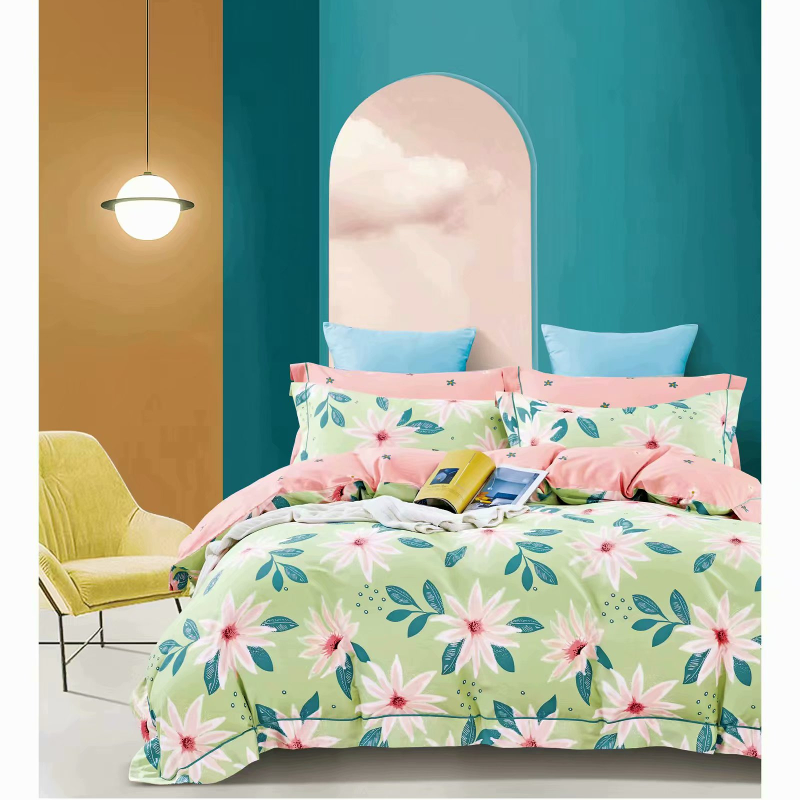 The retail and wholesale of four-piece bedding sets are brimming with the vitality of spring