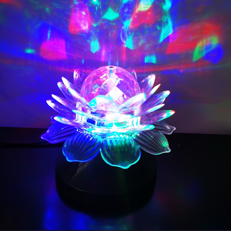 Manufacturers supply color mini lotus turn lights LED decorative lights indoor stage party atmosphere decorative lights bench lotus magic ball