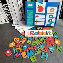 儿童学习英文字母拼单词游戏英语练习卡片早教益智积木玩具
