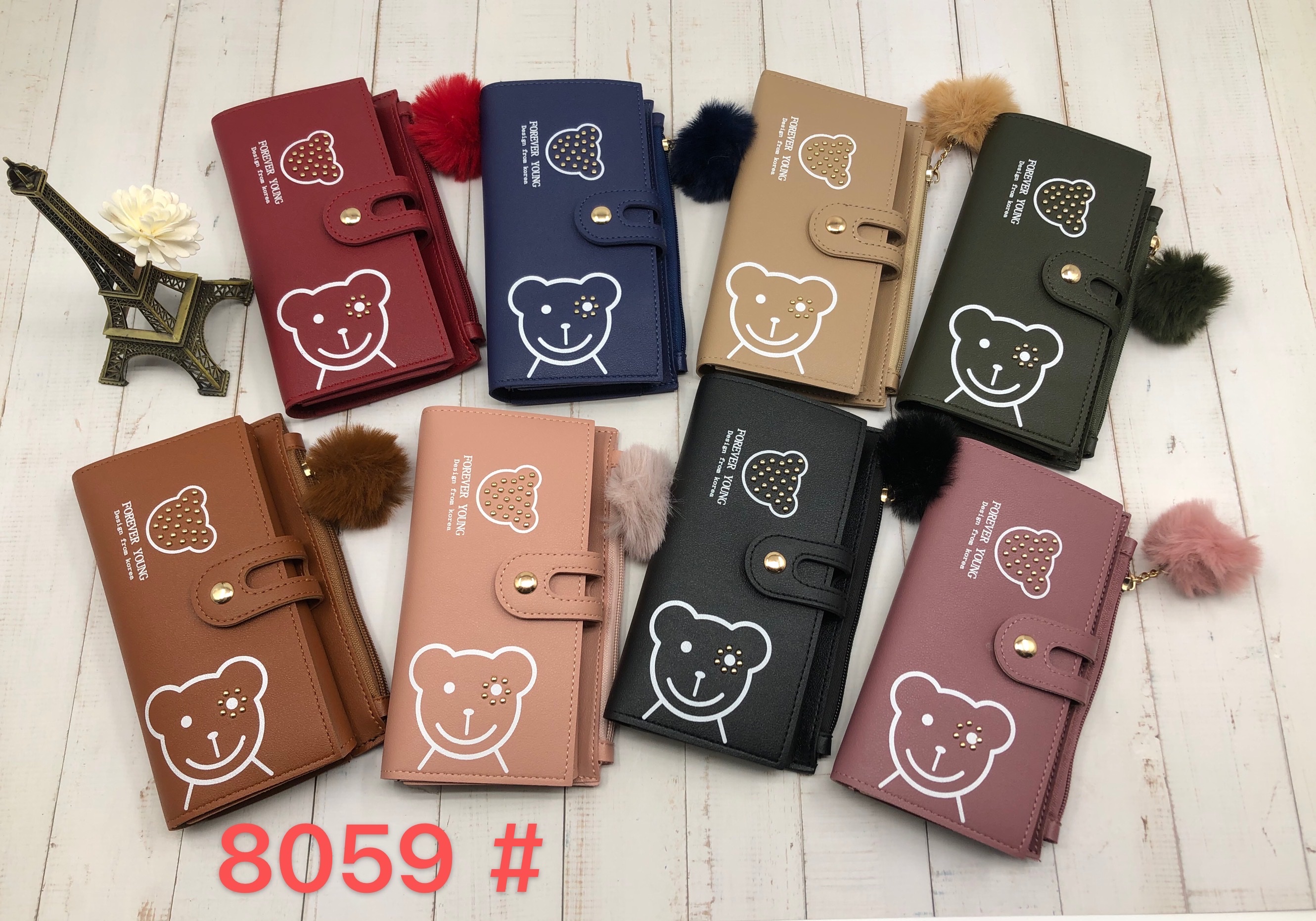Ladies' wallet, short women's wallet 2021 new style zipper fashionable Korean version student two-fold loose money pocket bag details Picture
