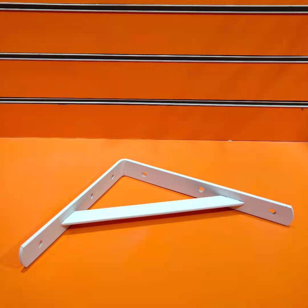 烤漆三角支架承重强 五金工具三角支架托架铁架墙面上搁板支撑架置物架 直角固定支架 白色三角支架 角铁固定支架